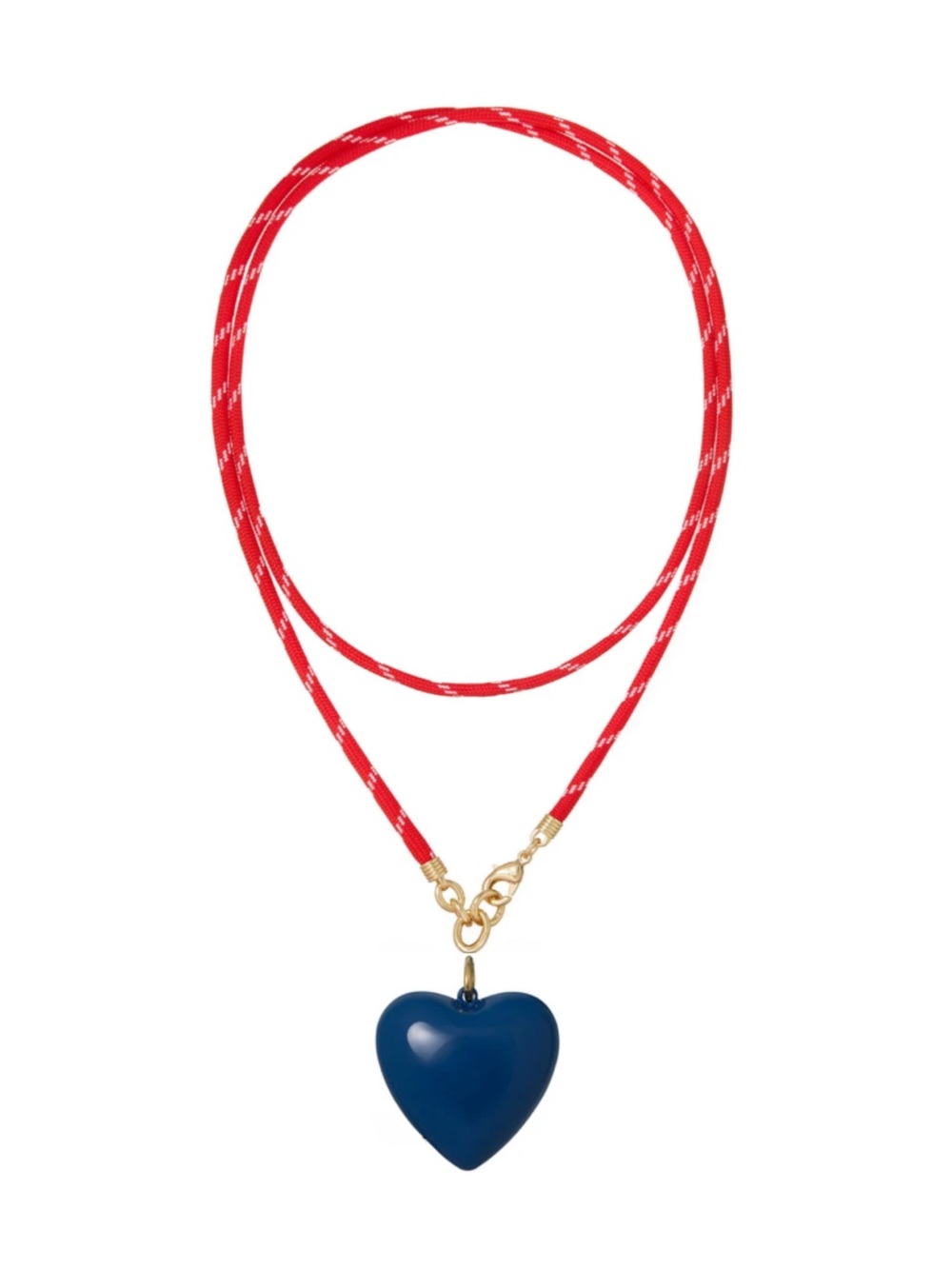 Roxanne Assoulin The Long Happy
Cord Charm
Necklace Red Cord Navy Charm